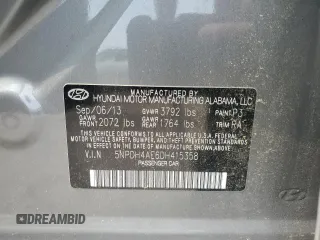 2013 Hyundai Elantra GLS z VIN 5NPDH4AE6DH415358, wystawiony jako Copart lot #58315245 z przebiegiem 112 231 mil mil oraz Szkoda całkowita • Salvage title. Historia ofert i sprzedaży dostępna na DreamBid. Obrazek 12.