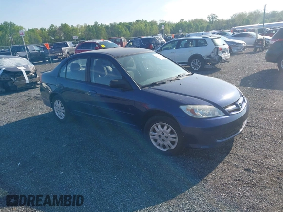2004 Honda Civic LX with VIN 2HGES16534H643485, listed as a IAAI auction lot 42130844 with 143,007 mi miles. Bid and sale history available at carsss.com. Image 1.