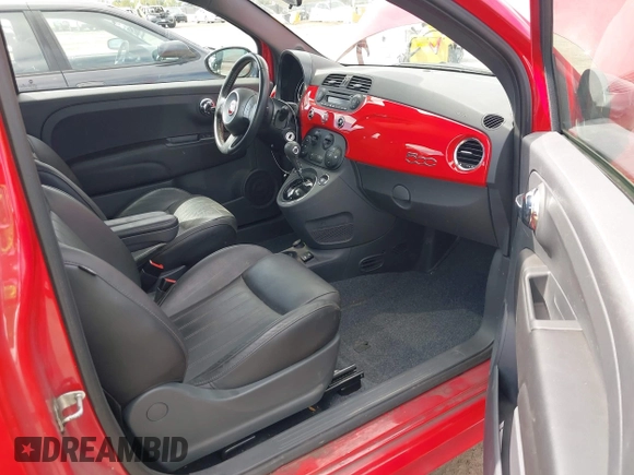 2015 FIAT 500 Turbo with VIN 3C3CFFHH9FT640667, listed as a IAAI auction lot 42015050 with 29,234 mi miles. Bid and sale history available at carsss.com. Image 5.
