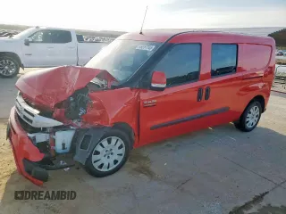 2015 Ram ProMaster City Cargo Tradesman SLT with VIN ZFBERFBT0F6A86654, listed as a Copart auction lot 49257745 with 120,526 mi miles and Salvage Title. Bid and sale history available at carsss.com. Image 1.