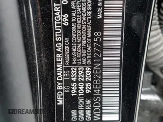 2014 Mercedes-Benz CLA 250 with VIN WDDSJ4EB2EN127758, listed as a Copart auction lot 62416755 with 93,055 mi miles and Salvage title. Bid and sale history available at DreamBid. Image 13.