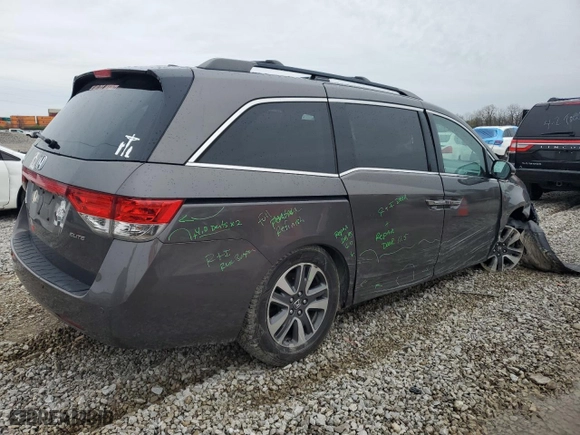 2015 Honda Odyssey Touring Elite with VIN 5FNRL5H91FB090767, listed as a Copart auction lot 51311705 with 174,818 mi miles and Salvage Title. Bid and sale history available at carsss.com. Image 3.