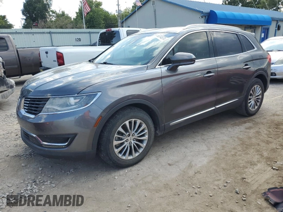 2017 Lincoln MKX Select with VIN 2LMPJ6KP9HBL37642, listed as a Copart auction lot 66244574 with 121,667 mi miles and Salvage Title. Bid and sale history available at carsss.com. Image 1.