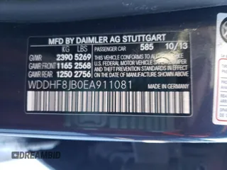 2014 Mercedes-Benz E 350 Luxury with VIN WDDHF8JB0EA911081, listed as a Copart auction lot 86067094 with 115,620 mi miles and Salvage Title. Bid and sale history available at DreamBid. Image 12.