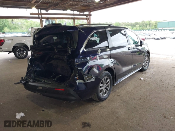 2023 Toyota Sienna LE with VIN 5TDBRKEC5PS175297, listed as a IAAI auction lot 42242777 with 79,123 mi miles and . Bid and sale history available at DreamBid. Image 4.