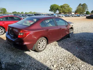 2012 Honda Civic EX with VIN 2HGFB2F81CH572435, listed as a Copart auction lot 52199805 with Not Provided miles and Salvage Title. Bid and sale history available at DreamBid. Image 4.