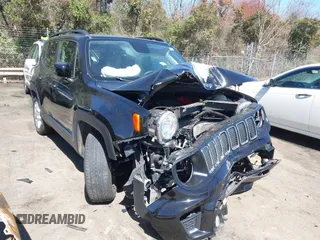 2020 Jeep Renegade Latitude with VIN ZACNJABB9LPL63724, listed as a IAAI auction lot 41832837 with 78,531 mi miles. Bid and sale history available at carsss.com. Image 1.