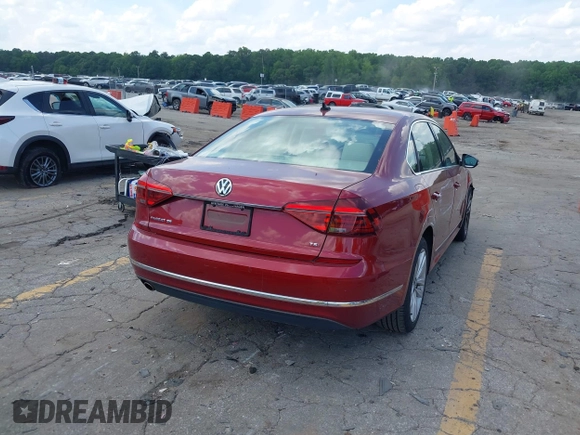 2017 Volkswagen Passat SE with VIN 1VWGT7A30HC058916, listed as a IAAI auction lot 42450554 with 82,960 mi miles and . Bid and sale history available at DreamBid. Image 4.