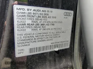 2019 Audi Q8 Prestige with VIN WA1FVAF13KD041309, listed as a Copart auction lot 63713185 with 85,420 mi miles and Clean title. Bid and sale history available at DreamBid. Image 13.
