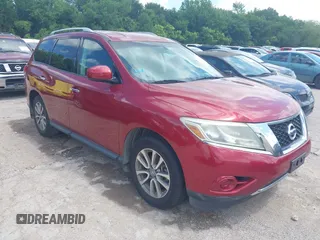 2015 Nissan Pathfinder SV z VIN 5N1AR2MNXFC696753, wystawiony jako IAAI lot #42231839 z przebiegiem 154 172 mil mil oraz . Historia ofert i sprzedaży dostępna na DreamBid. Obrazek 1.