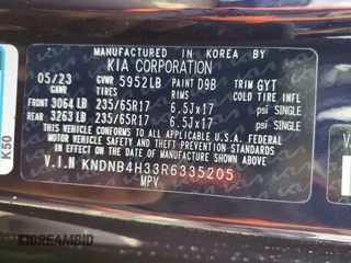 2024 Kia Carnival LX with VIN KNDNB4H33R6335205, listed as a Copart auction lot 84955764 with 26,539 mi miles and Salvage Title. Bid and sale history available at carsss.com. Image 13.