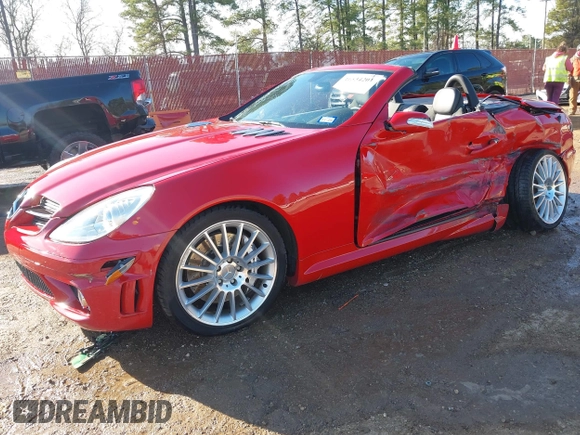 2007 Mercedes-Benz SLK 55 AMG with VIN WDBWK73F07F150189, listed as a IAAI auction lot 41334201 with 70,634 mi miles and . Bid and sale history available at DreamBid. Image 18.