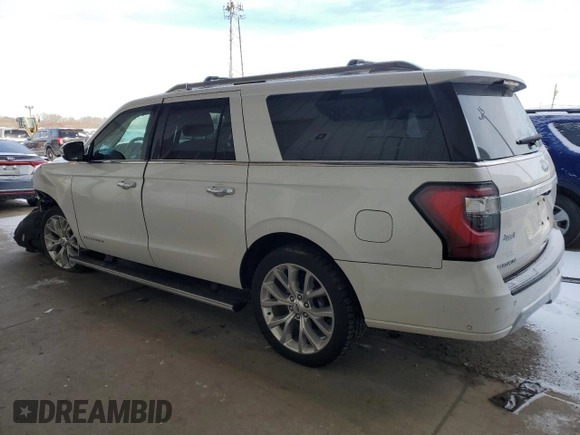 2019 Ford Expedition Max Platinum with VIN 1FMJK1MT7KEA30171, listed as a Copart auction lot 41403075 with 104,440 mi miles and Salvage title. Bid and sale history available at DreamBid. Image 2.