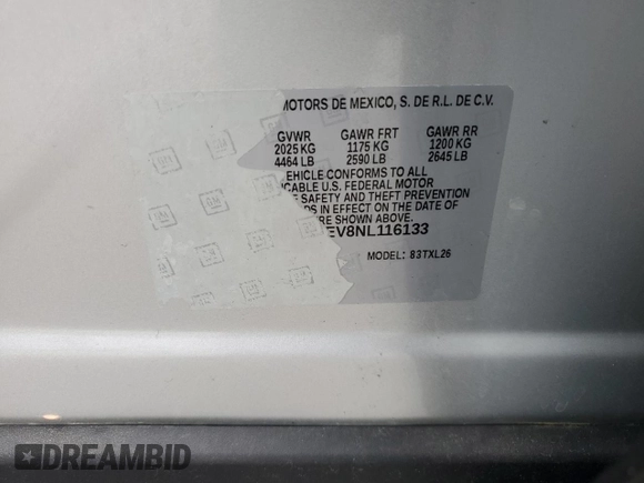 2022 GMC Terrain SLE with VIN 3GKALMEV8NL116133, listed as a Copart auction lot 59730865 with 46,227 mi miles and Salvage title. Bid and sale history available at DreamBid. Image 14.