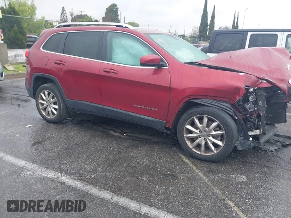 2017 Jeep Cherokee Limited with VIN 1C4PJLDB5HW516775, listed as a IAAI auction lot 41798412 with 106,186 mi miles. Bid and sale history available at carsss.com. Image 14.