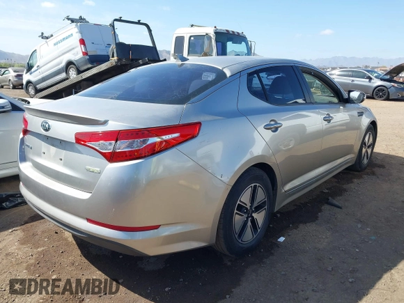 2012 Kia Optima Hybrid with VIN KNAGM4AD3C5033803, listed as a IAAI auction lot 42068386 with 115,442 mi miles. Bid and sale history available at carsss.com. Image 4.