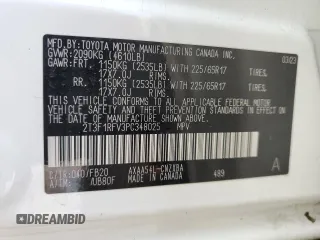 2023 Toyota RAV4 LE with VIN 2T3F1RFV3PC348025, listed as a Copart auction lot 43995355 with 46,155 mi miles and Salvage Title. Bid and sale history available at carsss.com. Image 16.