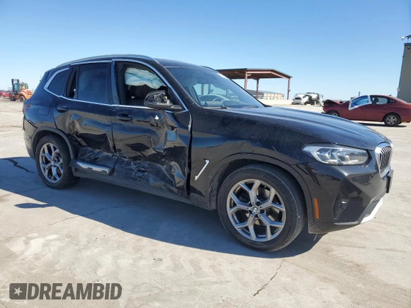 2022 BMW X3 sDrive30i with VIN 5UX43DP03N9K85901, listed as a Copart auction lot 47932955 with Not Provided miles and Salvage Title. Bid and sale history available at DreamBid. Image 4.