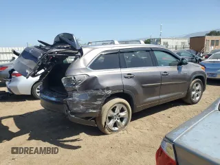 2016 Toyota Highlander Limited with VIN 5TDDCRFH0GS018466, listed as a Copart auction lot 55974825 with 136,099 mi miles and Salvage title. Bid and sale history available at DreamBid. Image 3.