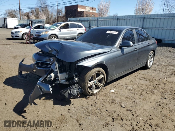 2013 BMW 3 Series 328i xDrive with VIN WBA3B5G52DNS01975, listed as a Copart auction lot 53555725 with 165,248 mi miles and Salvage Title. Bid and sale history available at carsss.com. Image 1.