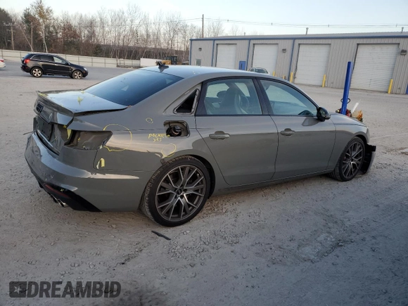 2021 Audi S4 Premium Plus with VIN WAUB4AF45MA063573, listed as a Copart auction lot 79421324 with 36,574 mi miles and Salvage Title. Bid and sale history available at carsss.com. Image 3.