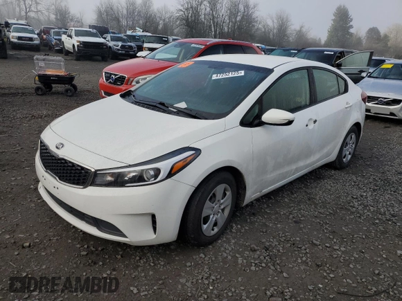 2017 Kia Forte LX with VIN 3KPFK4A73HE085281, listed as a Copart auction lot 47252125 with 0 mi miles and Salvage Title. Bid and sale history available at carsss.com. Image 1.