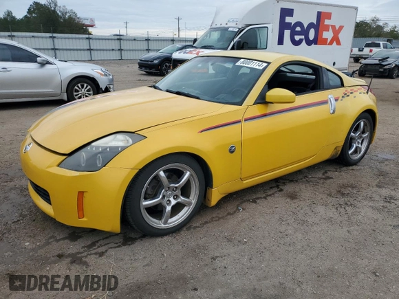 2005 Nissan 350Z Touring with VIN JN1AZ34E15M653473, listed as a Copart auction lot 80001114 with 192,727 mi miles and Non Repairable. Bid and sale history available at DreamBid. Image 1.