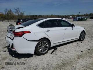 2017 Genesis G80 3.8L with VIN KMHGN4JE4HU198261, listed as a Copart auction lot 51484545 with 77,110 mi miles and Salvage title. Bid and sale history available at DreamBid. Image 3.