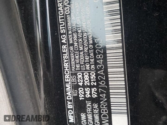 2002 Mercedes-Benz C 230/260/280/320 with VIN WDBRN47J62A348203, listed as a Copart auction lot 54551994 with 196,997 mi miles and Salvage Title. Bid and sale history available at DreamBid. Image 14.