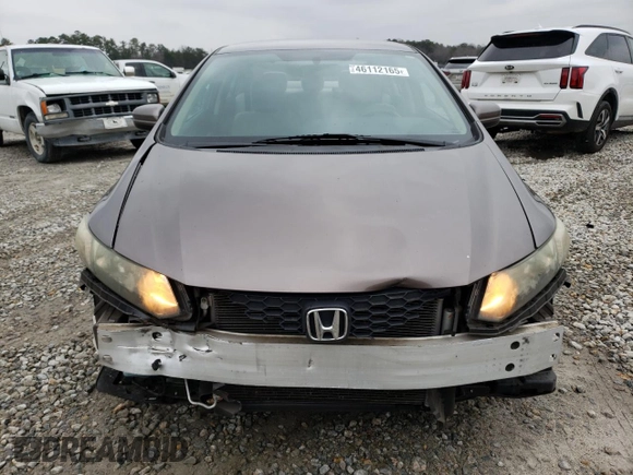 2015 Honda Civic Sedan LX with VIN 19XFB2F57FE248961, listed as a Copart auction lot 46112165 with 49,502 mi miles and Salvage Title. Bid and sale history available at carsss.com. Image 5.