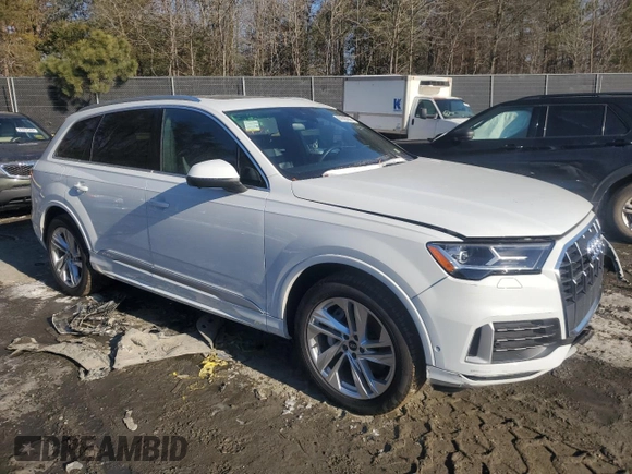 2021 Audi Q7 Premium Plus with VIN WA1LJAF76MD019892, listed as a Copart auction lot 87602805 with 42,407 mi miles and Salvage title. Bid and sale history available at DreamBid. Image 4.