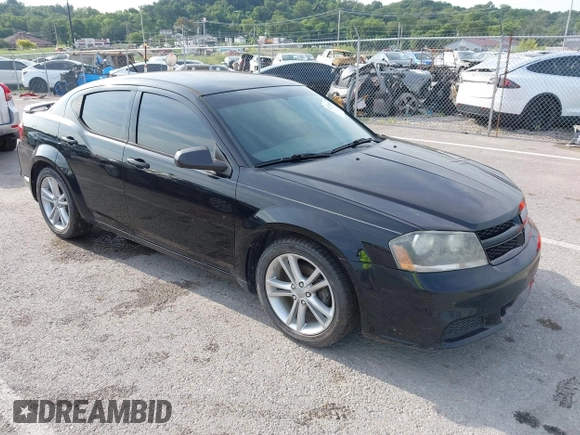 2014 Dodge Avenger SE with VIN 1C3CDZAB6EN155429, listed as a IAAI auction lot 42773351 with 156,482 mi miles and . Bid and sale history available at DreamBid. Image 1.