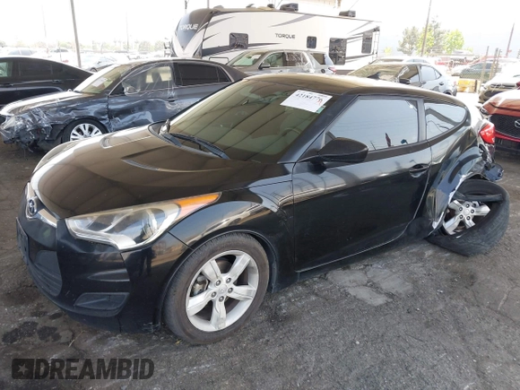 2013 Hyundai Veloster w/Black Int with VIN KMHTC6AD6DU088815, listed as a IAAI auction lot 42184776 with 204,930 mi miles and . Bid and sale history available at DreamBid. Image 2.