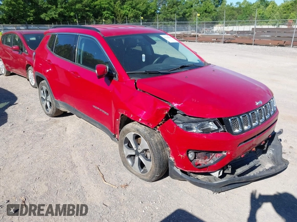 2017 Jeep Compass Latitude with VIN 3C4NJDBBXHT666614, listed as a IAAI auction lot 42318108 with 79,413 mi miles and . Bid and sale history available at DreamBid. Image 1.