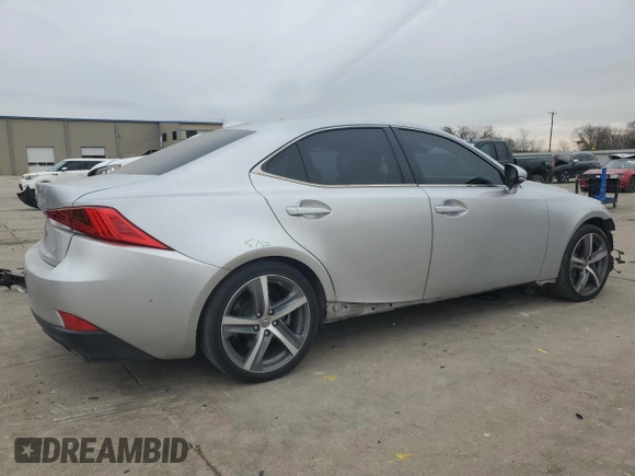 2017 Lexus IS with VIN JTHBA1D26H5041981, listed as a Copart auction lot 42762265 with 130,567 mi miles and Salvage Title. Bid and sale history available at carsss.com. Image 3.