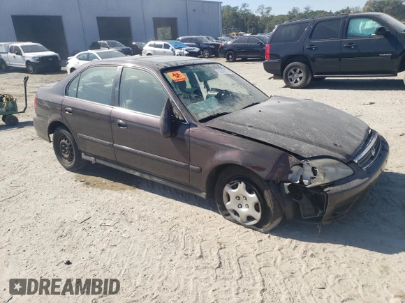2000 Honda Civic EX with VIN 2HGEJ864XYH528956, listed as a Copart auction lot 75256173 with 206,261 mi miles and Salvage Title. Bid and sale history available at carsss.com. Image 4.