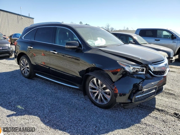 2014 Acura MDX Tech Pkg with VIN 5FRYD4H40EB013800, listed as a Copart auction lot 49662435 with 96,820 mi miles and Salvage Title. Bid and sale history available at carsss.com. Image 4.