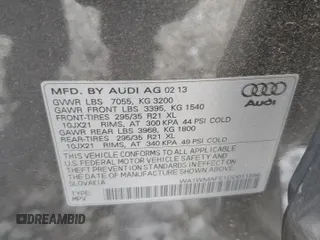 2013 Audi Q7 Prestige with VIN WA1WMAFE1DD011556, listed as a Copart auction lot 41766015 with 162,140 mi miles and Clean title. Bid and sale history available at DreamBid. Image 14.