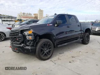 2024 Chevrolet Silverado 1500 Custom Trail Boss with VIN 3GCPDCEK8RG398601, listed as a Copart auction lot 88468505 with 933 mi miles and Salvage Title. Bid and sale history available at carsss.com. Image 1.