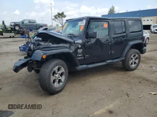 2017 Jeep Wrangler Unlimited Sahara with VIN 1C4BJWEG7HL703393, listed as a Copart auction lot 61196855 with Not provided miles and Salvage title. Bid and sale history available at DreamBid. Image 1.