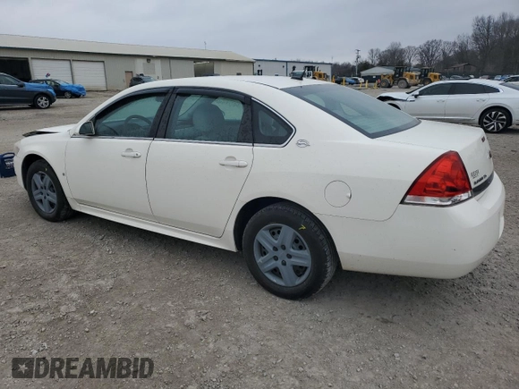 2009 Chevrolet Impala LS with VIN 2G1WB57K191156616, listed as a Copart auction lot 44231285 with 186,335 mi miles and Clean Title. Bid and sale history available at DreamBid. Image 2.