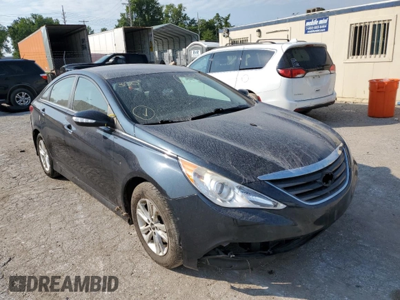 2014 Hyundai Sonata GLS with VIN 5NPEB4ACXEH913553, listed as a Copart auction lot 63059734 with 147,885 mi miles and Salvage Title. Bid and sale history available at carsss.com. Image 4.