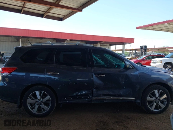 2014 Nissan Pathfinder S with VIN 5N1AR2MM1EC615158, listed as a IAAI auction lot 42403729 with 126,680 mi miles and . Bid and sale history available at DreamBid. Image 13.