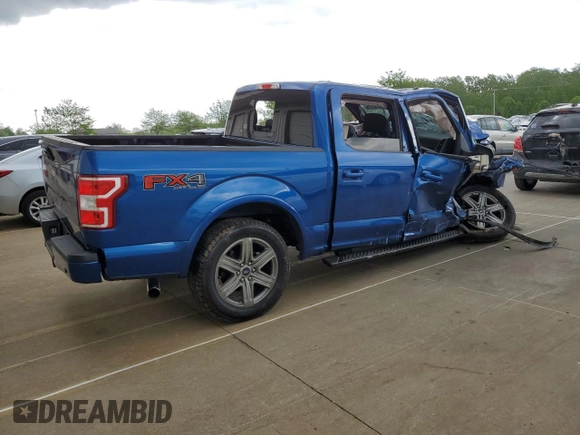 2018 Ford F-150 XL with VIN 1FTEW1E54JFE73767, listed as a Copart auction lot 55252775 with 65,755 mi miles and Salvage title. Bid and sale history available at DreamBid. Image 3.