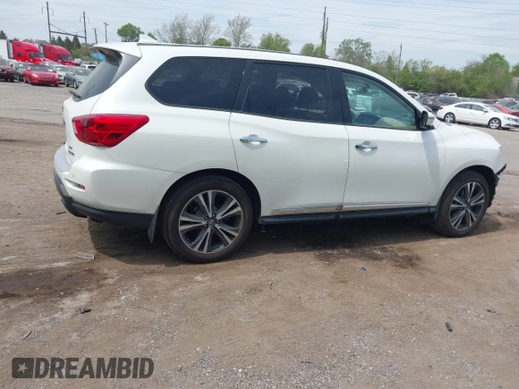 2020 Nissan Pathfinder Platinum with VIN 5N1DR2DM0LC649246, listed as a IAAI auction lot 42132744 with 46,063 mi miles and . Bid and sale history available at DreamBid. Image 4.