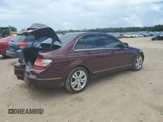 2009 Mercedes-Benz C 300 Sport with VIN WDDGF54X29R083494, listed as a Copart auction lot 58584005 with 189,716 mi miles and Salvage title. Bid and sale history available at DreamBid. Image 3.