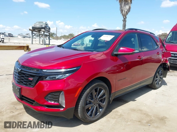 2024 Chevrolet Equinox RS with VIN 3GNAXMEG5RL363141, listed as a IAAI auction lot 41956791 with 10,134 mi miles and . Bid and sale history available at DreamBid. Image 17.