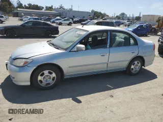 2005 Honda Civic with VIN JHMES966X5S003725, listed as a Copart auction lot 52462415 with 143,444 mi miles and Salvage Title. Bid and sale history available at DreamBid. Image 1.