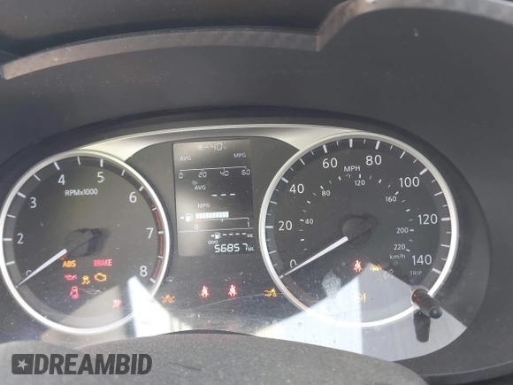 2022 Nissan Versa S with VIN 3N1CN8DV0NL861808, listed as a IAAI auction lot 41659518 with 56,857 mi miles and . Bid and sale history available at DreamBid. Image 7.