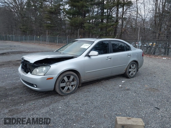 2007 Kia Optima EX with VIN KNAGE124375162317, listed as a IAAI auction lot 41246445 with 174,128 mi miles. Bid and sale history available at carsss.com. Image 2.